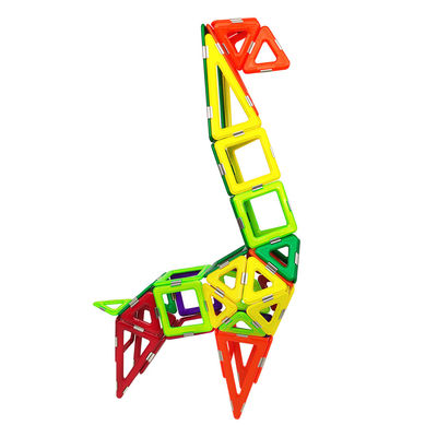 comprare OEM ODM Piastrelle magnetiche 3D Animali Struttura giraffa Blocchi magnetici Set per bambini online manufacture