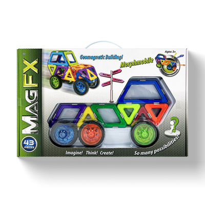 Regali per bambini Set di blocchi magnetici 43 PCS Giocattoli di costruzione geometrici OEM didattici