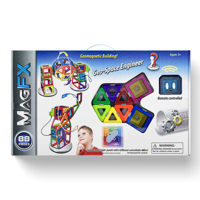 OEM Forme magnetiche geometriche Set di costruzione magnetici per bambini multicolori 88 PCS