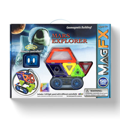 Mars Explorer Set di blocchi magnetici Per 5 anni +, Set di costruzione di piastrelle magnetiche
