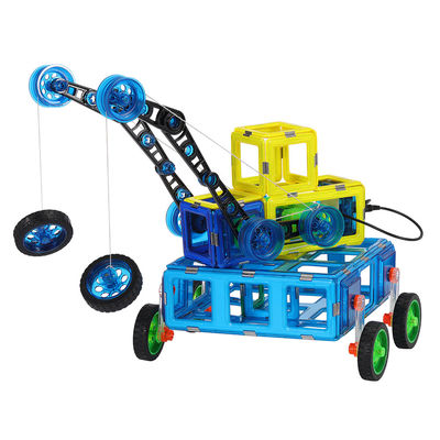 Bambini Piastrelle magnetiche Automobile a controllo remoto Locomotiva gru Magnetici Giocattoli da costruzione