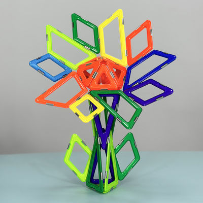 Fiori colorati piastrelle magnetiche geometriche blocchi di costruzione magnetici per bambini di 3 anni