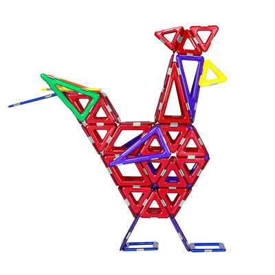 Gallo colorato animale piastrelle magnetiche blocchi magnetici giocattoli per l'apprendimento potente