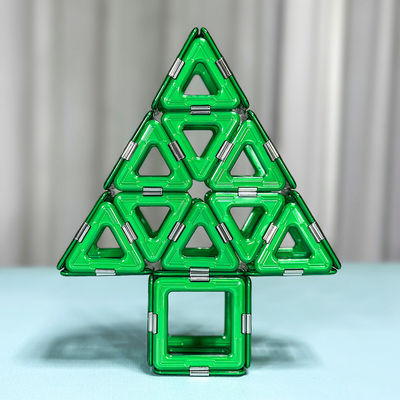Giocattolo creativo puzzle 3D piastrelle magnetiche per la costruzione alberi di Natale blocchi per bambini
