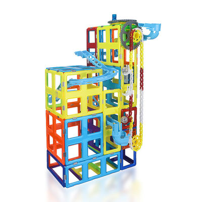 Puzzle blocchi di costruzione piastrelle magnetiche pista di gara auto fai da te assemblare colorato